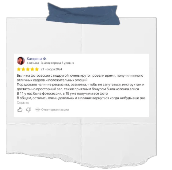 Фотосессия без фотографа отзыв спб